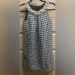 Blush by Us Angels Black and White Dress with Pearl Collar